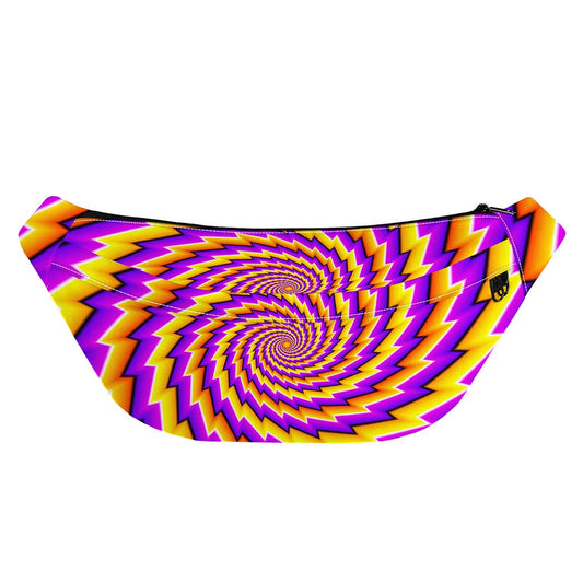 Yellow Twisted Moving Optical Illusion Fanny Pack