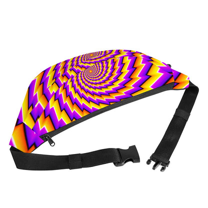 Yellow Twisted Moving Optical Illusion Fanny Pack