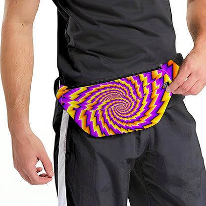 Yellow Twisted Moving Optical Illusion Fanny Pack