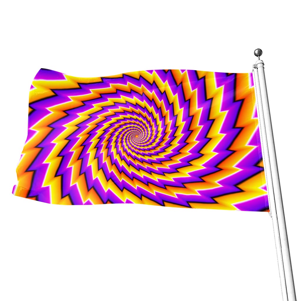 Yellow Twisted Moving Optical Illusion Flag