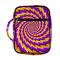 Yellow Twisted Moving Optical Illusion Front Pocket Bible Bag