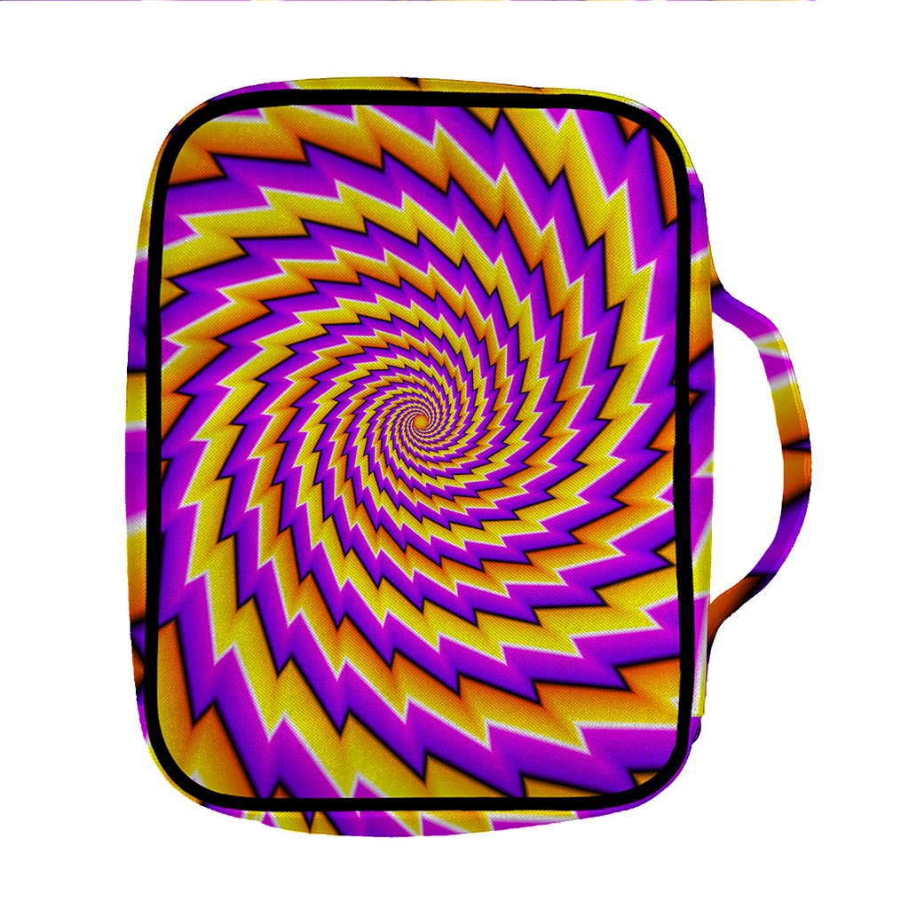 Yellow Twisted Moving Optical Illusion Front Pocket Bible Bag