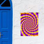 Yellow Twisted Moving Optical Illusion Garden Flag