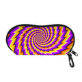 Yellow Twisted Moving Optical Illusion Glasses Case