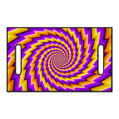 Yellow Twisted Moving Optical Illusion Golf Cart Seat Cover