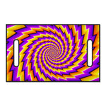 Yellow Twisted Moving Optical Illusion Golf Cart Seat Cover