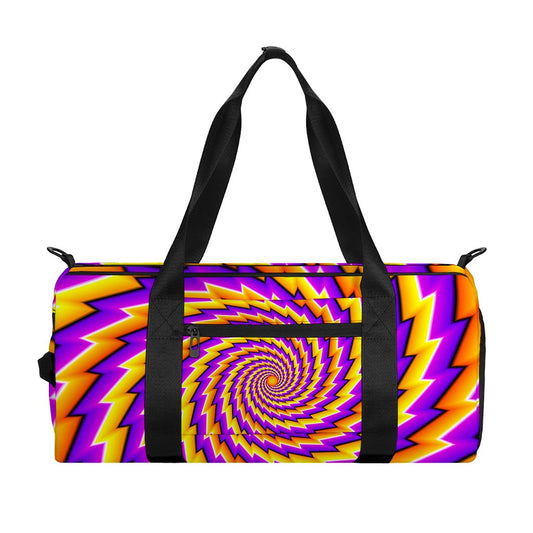 Yellow Twisted Moving Optical Illusion Gym Bag