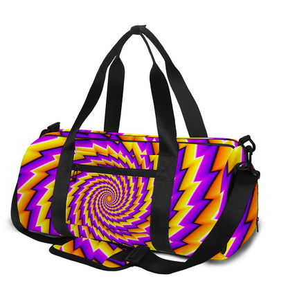 Yellow Twisted Moving Optical Illusion Gym Bag