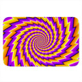 Yellow Twisted Moving Optical Illusion Indoor Door Mat