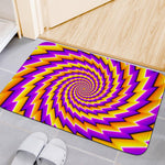 Yellow Twisted Moving Optical Illusion Indoor Door Mat
