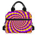 Yellow Twisted Moving Optical Illusion Insulated Lunch Bag