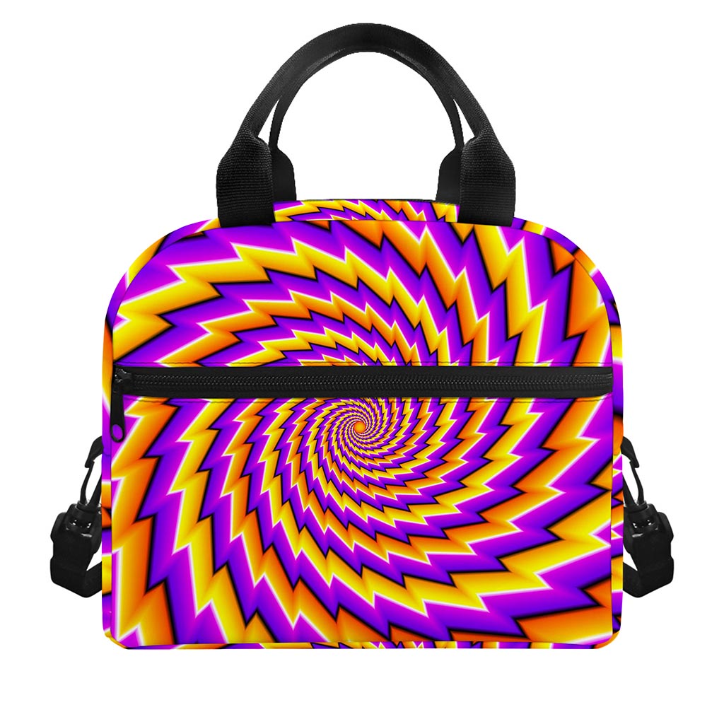 Yellow Twisted Moving Optical Illusion Insulated Lunch Bag
