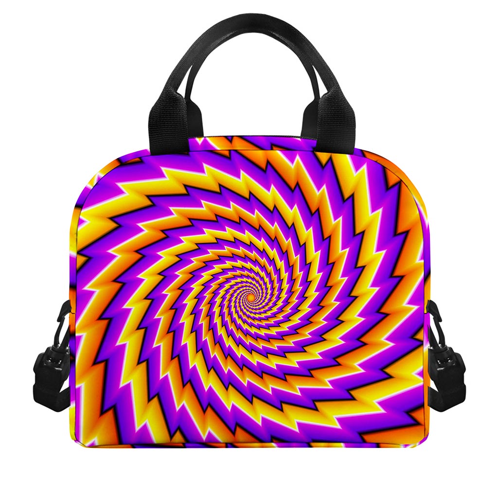 Yellow Twisted Moving Optical Illusion Insulated Lunch Bag