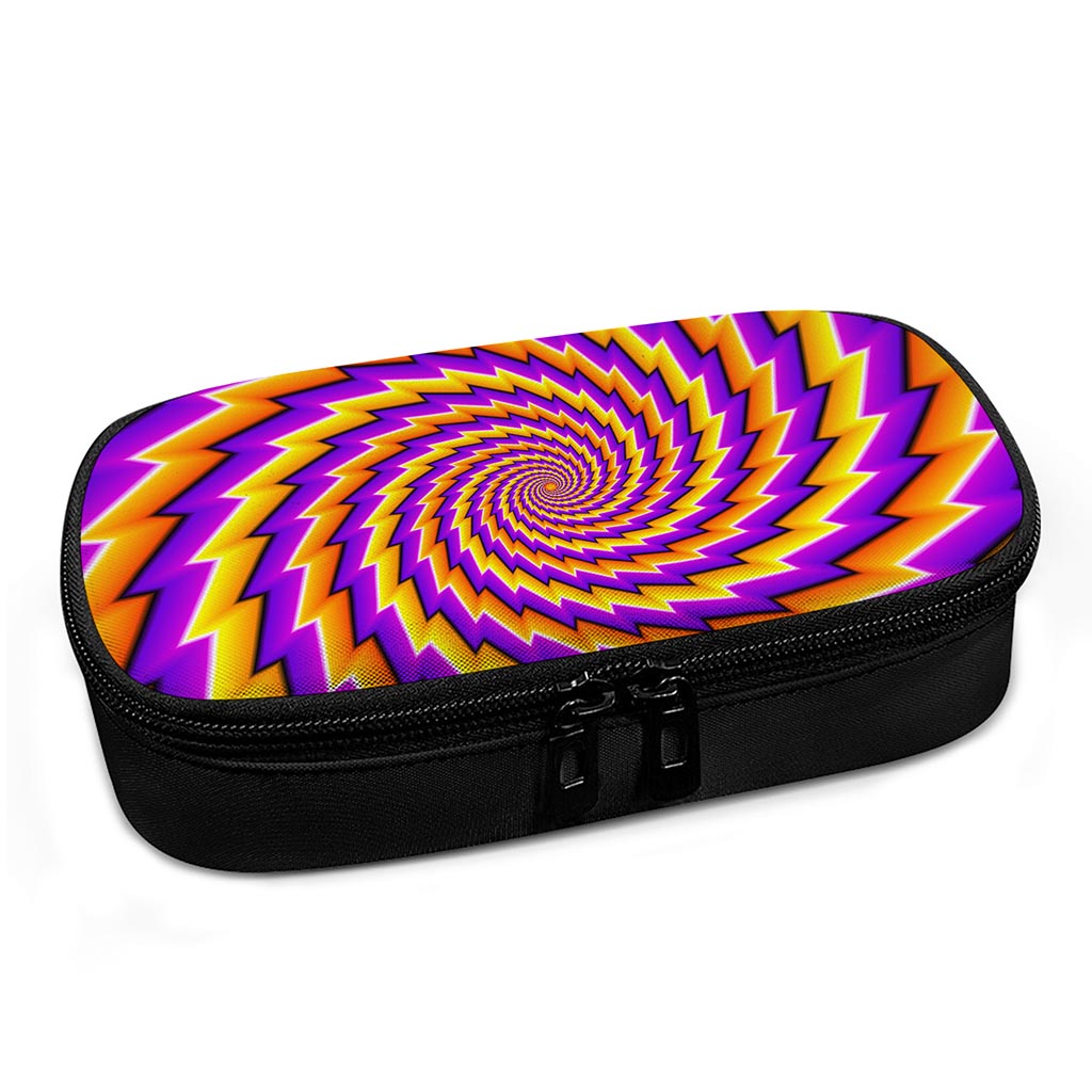 Yellow Twisted Moving Optical Illusion Insulin Cooler Travel Case
