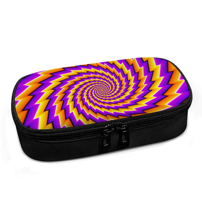 Yellow Twisted Moving Optical Illusion Insulin Cooler Travel Case