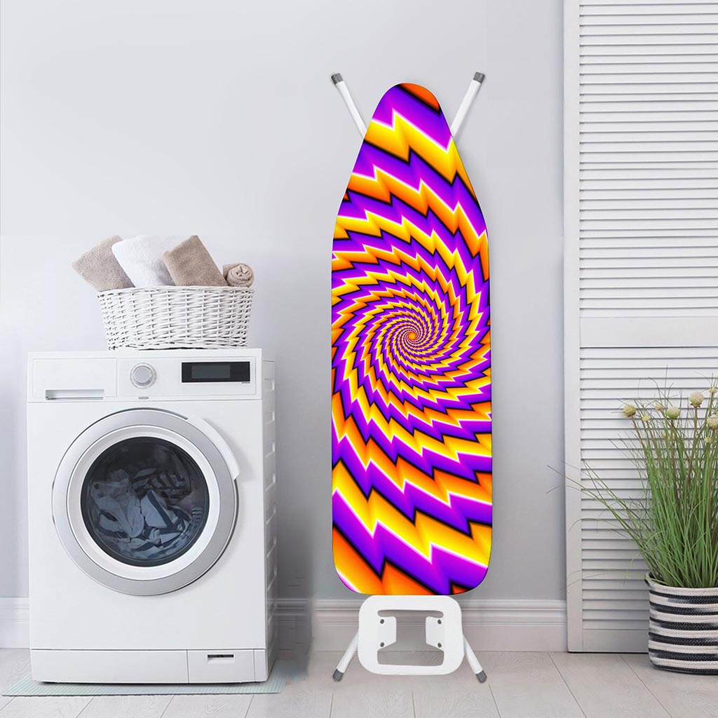 Yellow Twisted Moving Optical Illusion Ironing Board Cover