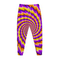 Yellow Twisted Moving Optical Illusion Jogger Pants