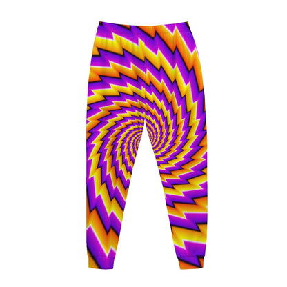 Yellow Twisted Moving Optical Illusion Jogger Pants