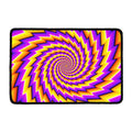 Yellow Twisted Moving Optical Illusion Kitchen Mat