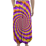 Yellow Twisted Moving Optical Illusion Lantern Pants