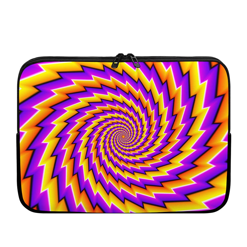 Yellow Twisted Moving Optical Illusion Laptop Sleeve