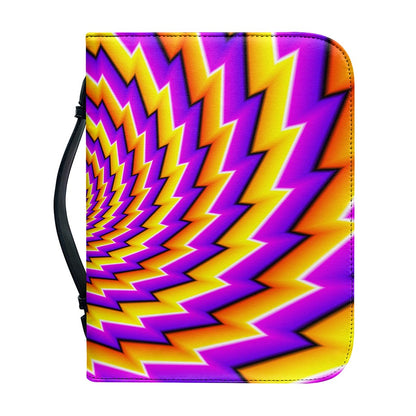 Yellow Twisted Moving Optical Illusion Leather Bible Cover