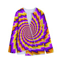 Yellow Twisted Moving Optical Illusion Long Sleeve Short Coat