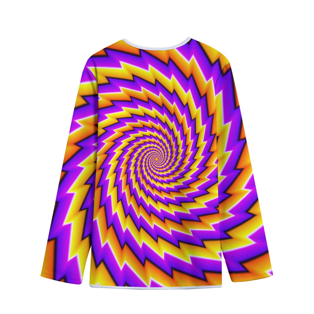 Yellow Twisted Moving Optical Illusion Long Sleeve Short Coat