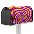 Yellow Twisted Moving Optical Illusion Mailbox Cover