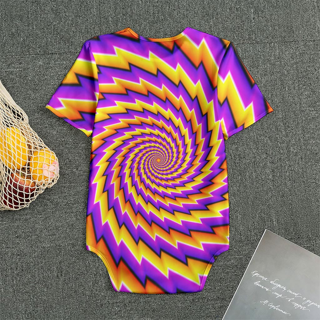 Yellow Twisted Moving Optical Illusion Men's Bodysuit