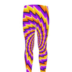 Yellow Twisted Moving Optical Illusion Men's leggings