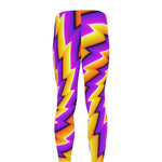 Yellow Twisted Moving Optical Illusion Men's leggings