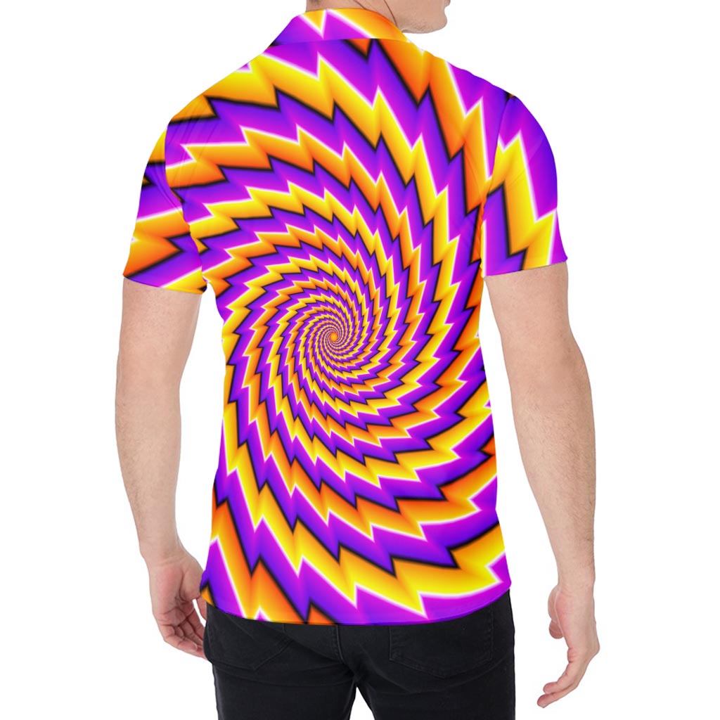 Yellow Twisted Moving Optical Illusion Men's Shirt