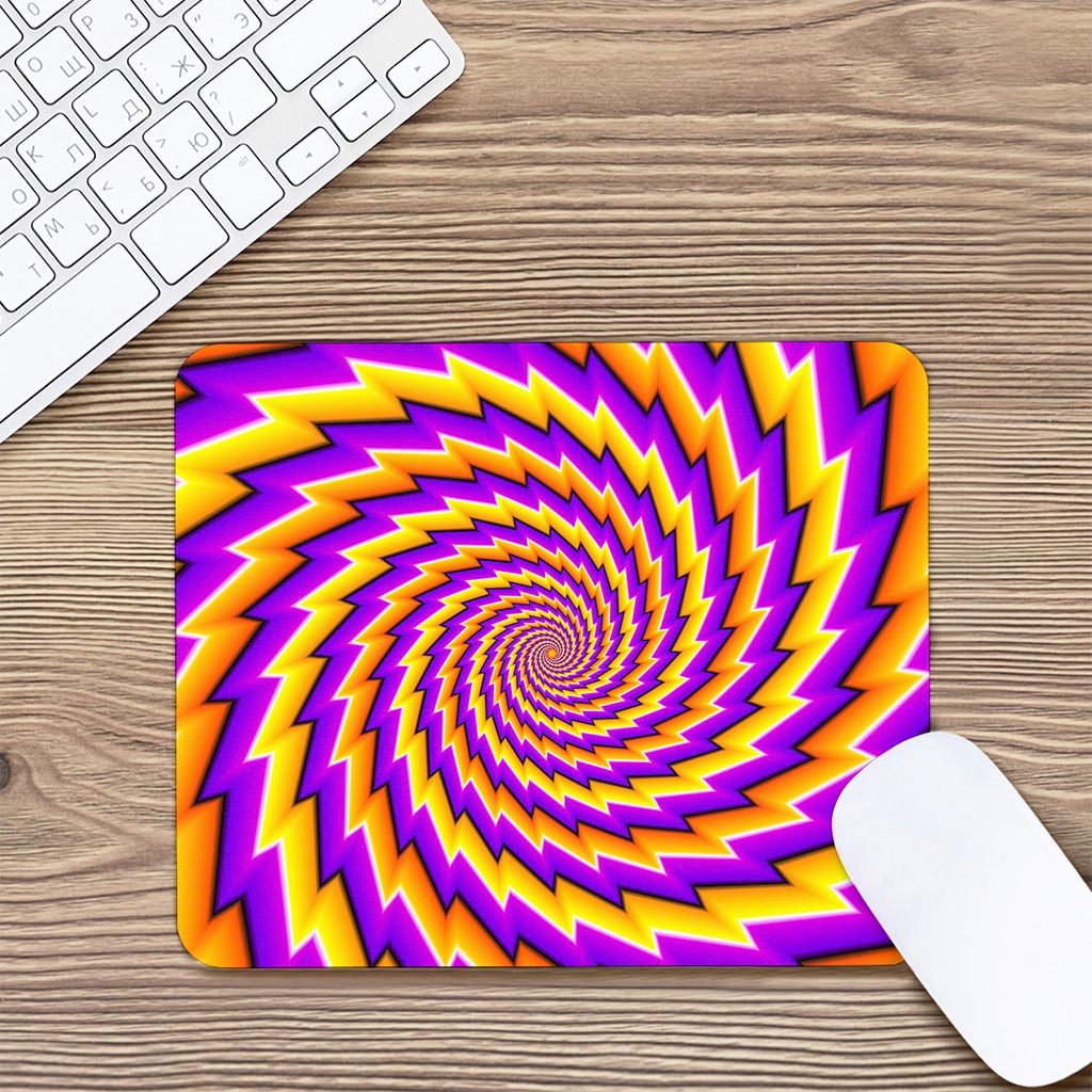 Yellow Twisted Moving Optical Illusion Mouse Pad