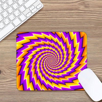 Yellow Twisted Moving Optical Illusion Mouse Pad