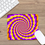 Yellow Twisted Moving Optical Illusion Mouse Pad