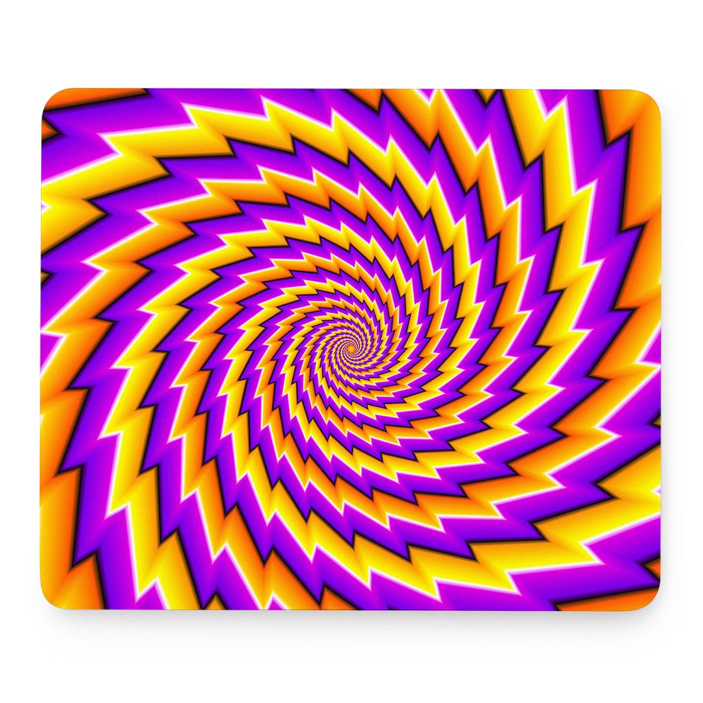 Yellow Twisted Moving Optical Illusion Mouse Pad
