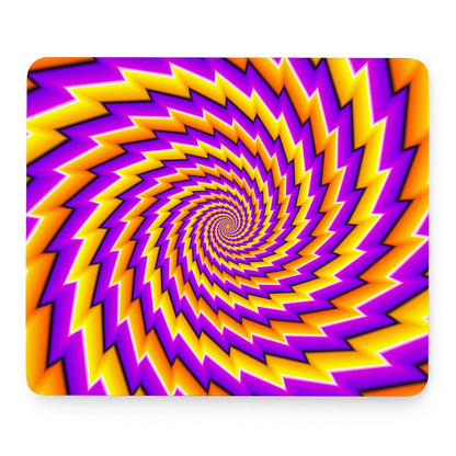 Yellow Twisted Moving Optical Illusion Mouse Pad