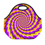 Yellow Twisted Moving Optical Illusion Neoprene Lunch Bag