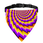 Yellow Twisted Moving Optical Illusion Over The Collar Dog Bandana