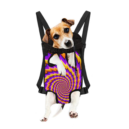 Yellow Twisted Moving Optical Illusion Pet Carrier Backpack