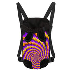 Yellow Twisted Moving Optical Illusion Pet Carrier Backpack