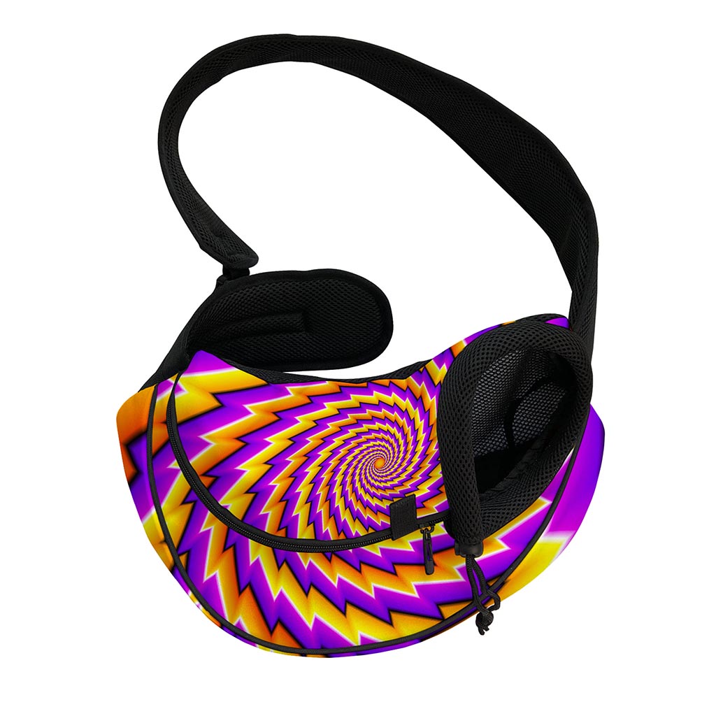 Yellow Twisted Moving Optical Illusion Pet Sling Carrier