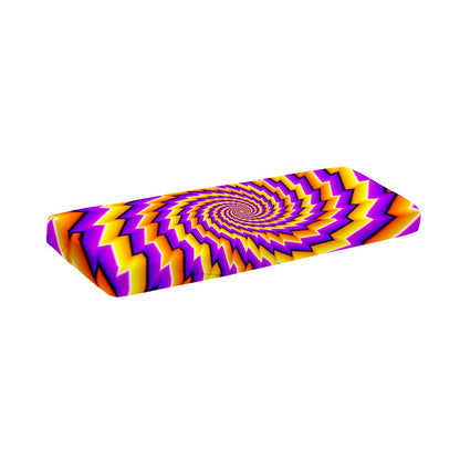 Yellow Twisted Moving Optical Illusion Piano Keyboard Cover