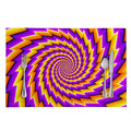 Yellow Twisted Moving Optical Illusion Placemat
