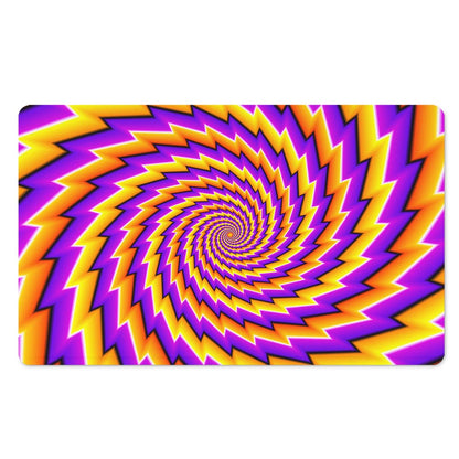 Yellow Twisted Moving Optical Illusion Polyester Doormat