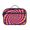 Yellow Twisted Moving Optical Illusion Portable Lunch Bag