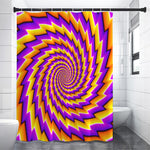 Yellow Twisted Moving Optical Illusion Premium Shower Curtain