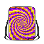 Yellow Twisted Moving Optical Illusion Rectangular Crossbody Bag