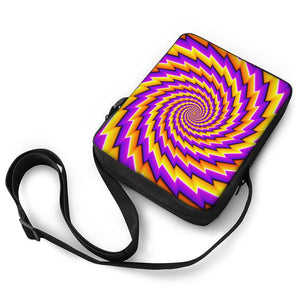 Yellow Twisted Moving Optical Illusion Rectangular Crossbody Bag